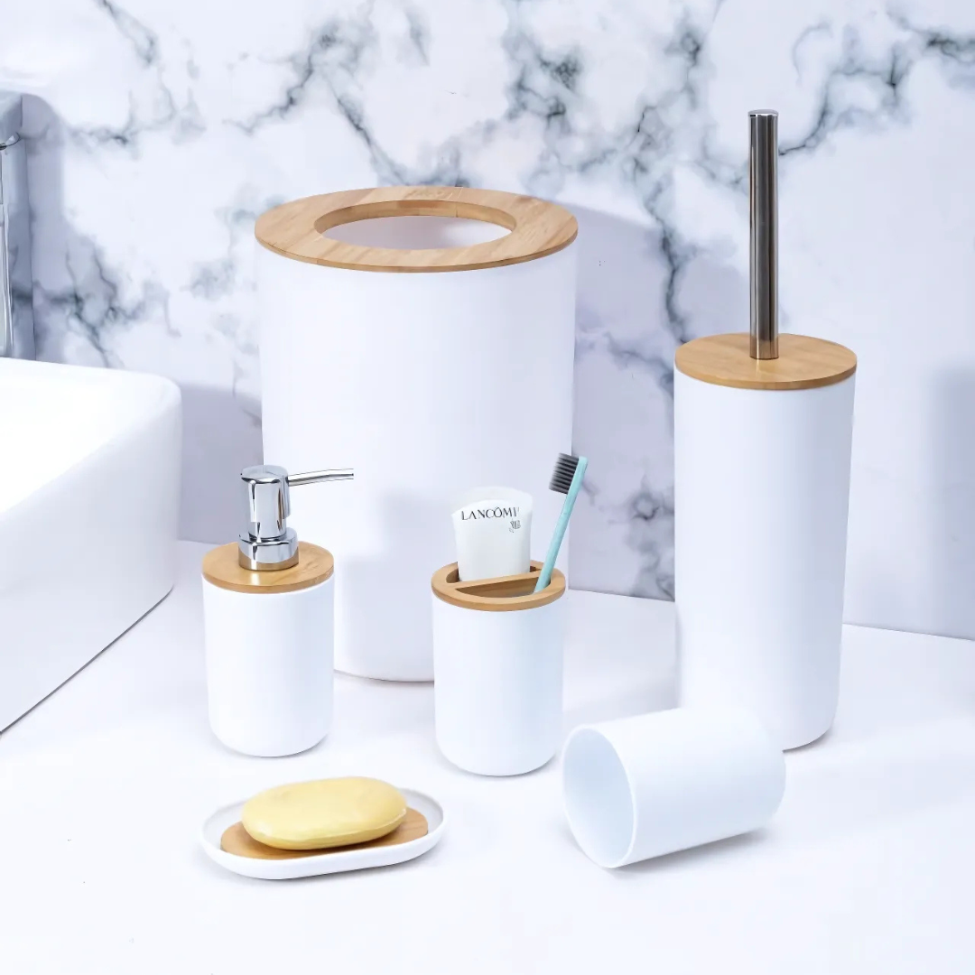 Duurzame Bamboe 6-delige Badkamer Set