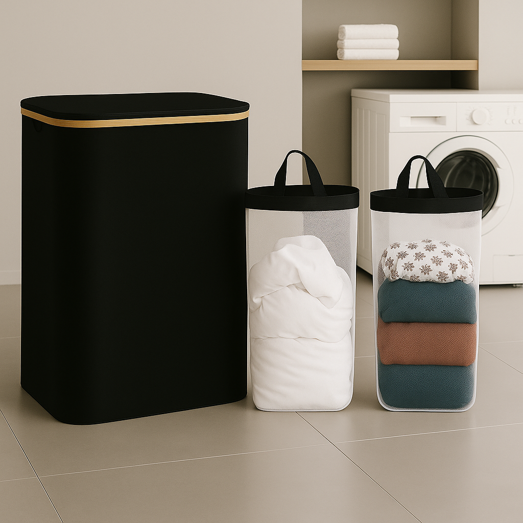 Opvouwbare Bamboe Wasmand 100L / 140L- Stijlvol, Duurzaam en Ruimtebesparend