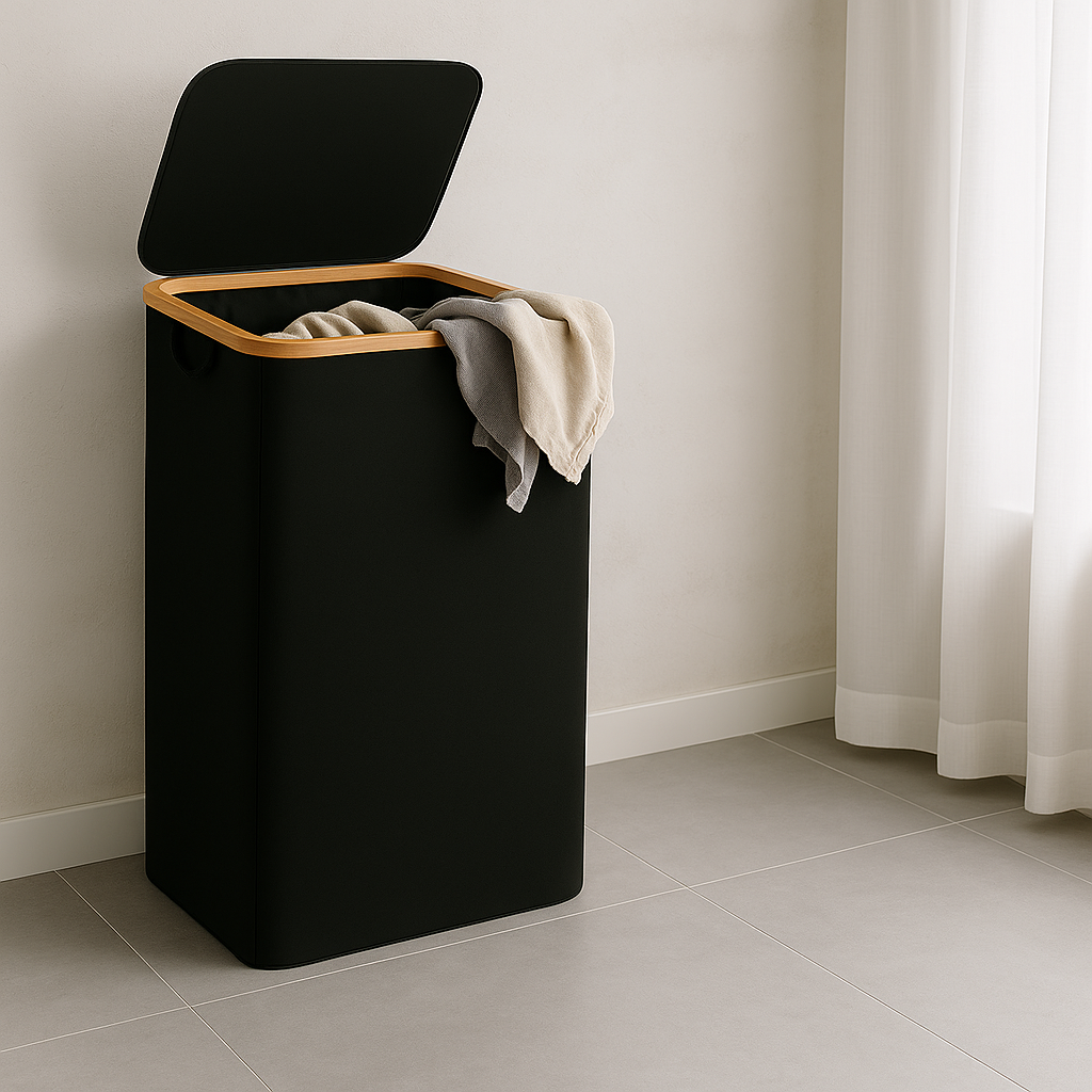 Opvouwbare Bamboe Wasmand 100L / 140L- Stijlvol, Duurzaam en Ruimtebesparend