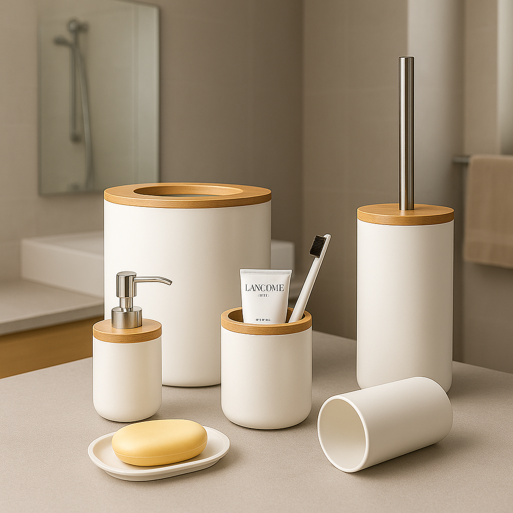 Duurzame Bamboe 6-delige Badkamer Set