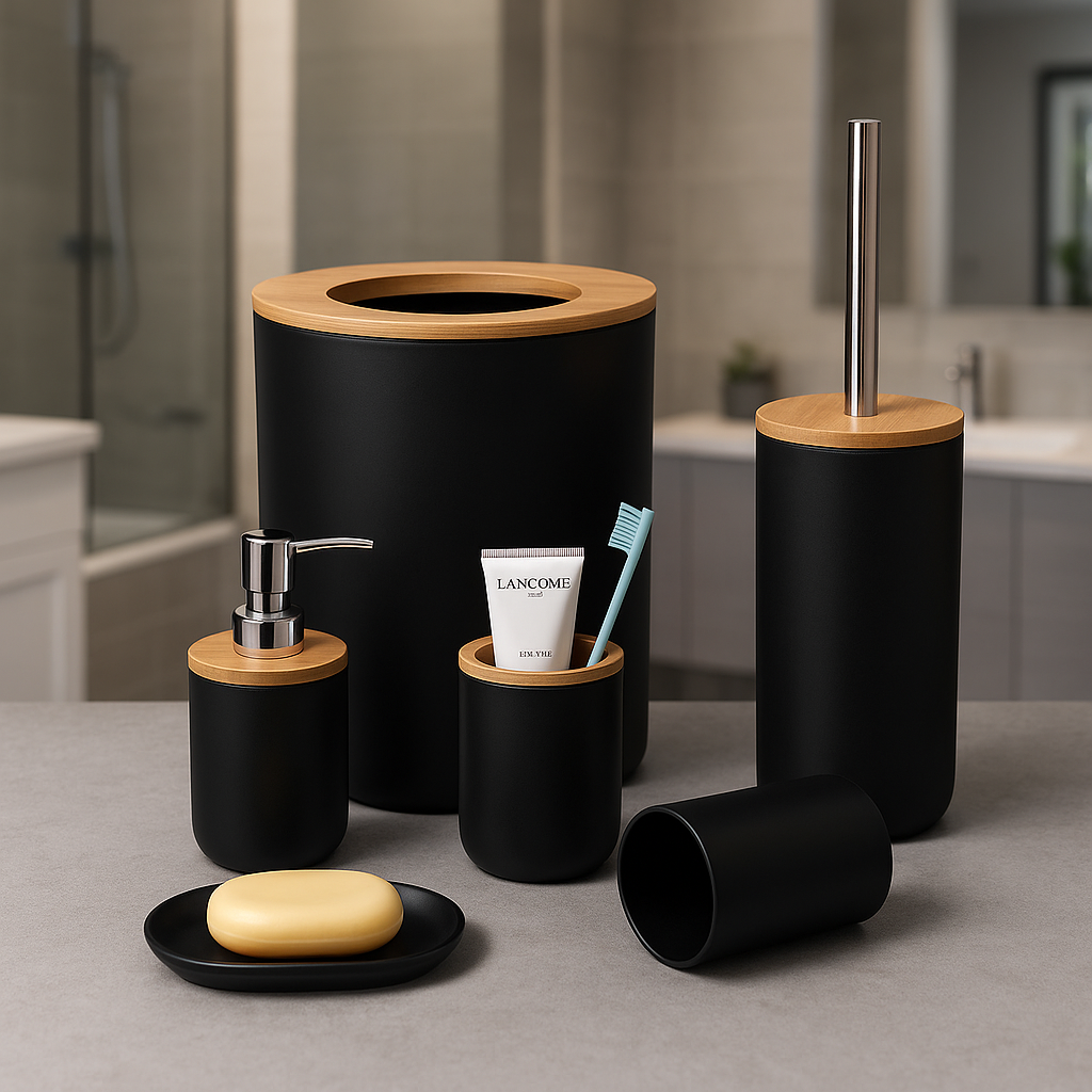 Duurzame Bamboe 6-delige Badkamer Set